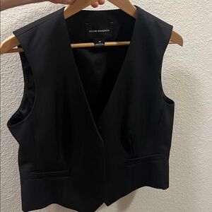 Club Monaco Black Button down Vest LIKE NEW